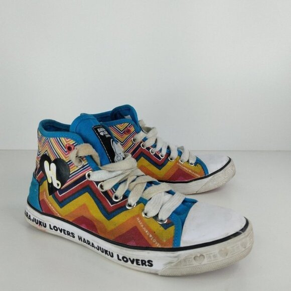 HARAJUKU LOVERS GWEN STEFANI HI-TOP SNEAKERS US6 - Picture 1 of 10